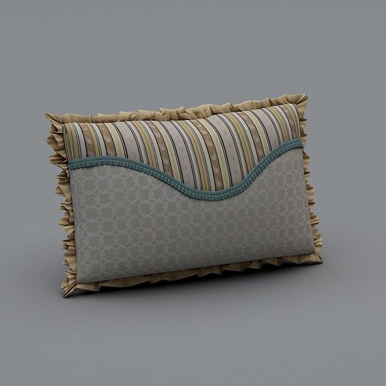 Elegant Low-Polygon Pillow 3D model