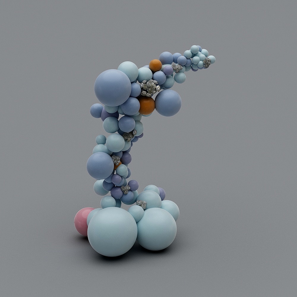 Low-Polygon Sphere Structure 3D Model