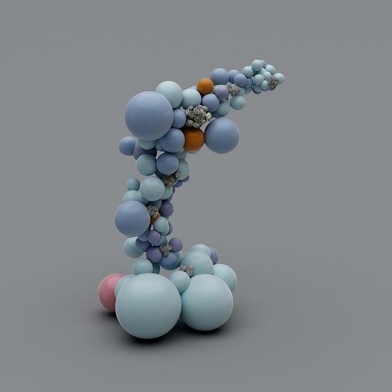 Low-Polygon Sphere Structure 3D Model