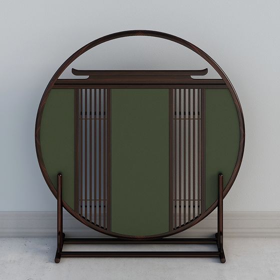 Elegant 3D Folding Screen Model for Modern Interiors