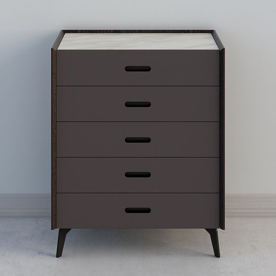 Mid-Century Modern Dresser 3D model for Elegant Interiors