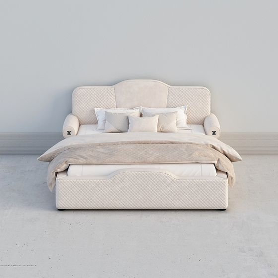 Elegant Bedroom Set 3D model for Modern Spaces