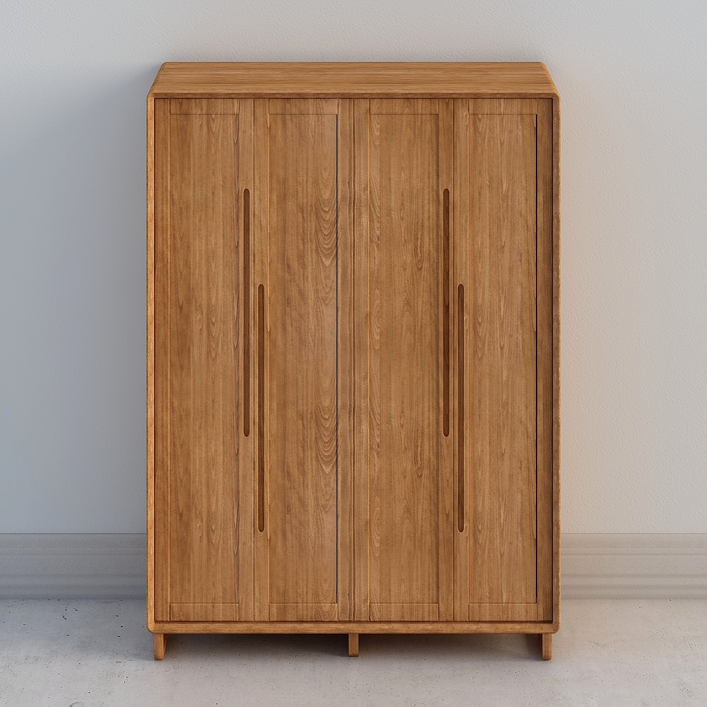 Classic four-door wardrobe