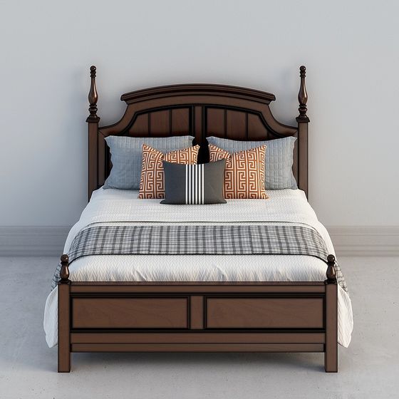 Classic Vintage Bed 3D model for Cozy Interiors