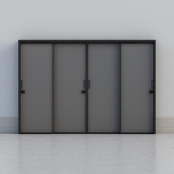 Industrial Style Sliding Door 3D model