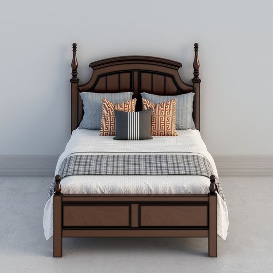 Cozy Retreat 3D Bed Frame Model for Relaxing Homes