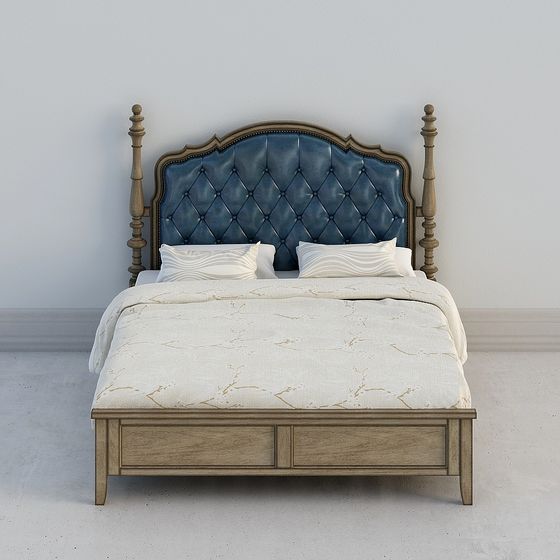 Classic Vintage Bed 3D model for Creative Spaces
