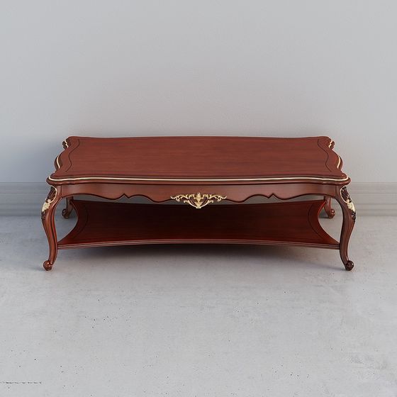 Elegant Vintage Coffee Table 3D model