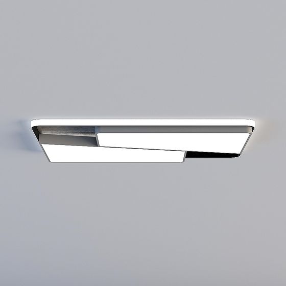Black Modern Ceiling Light 3D Model