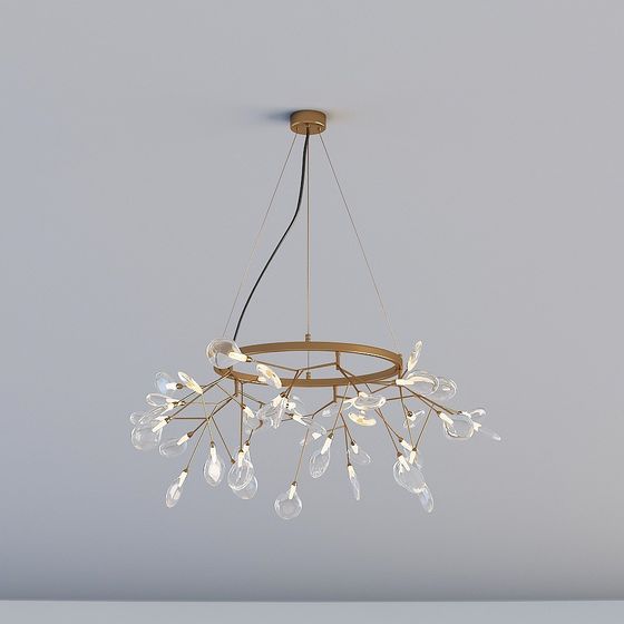Stylish Low-Poly Chandelier 3D model for Modern Interiors