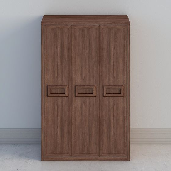 Charming Low-Polygon Wardrobe 3D model