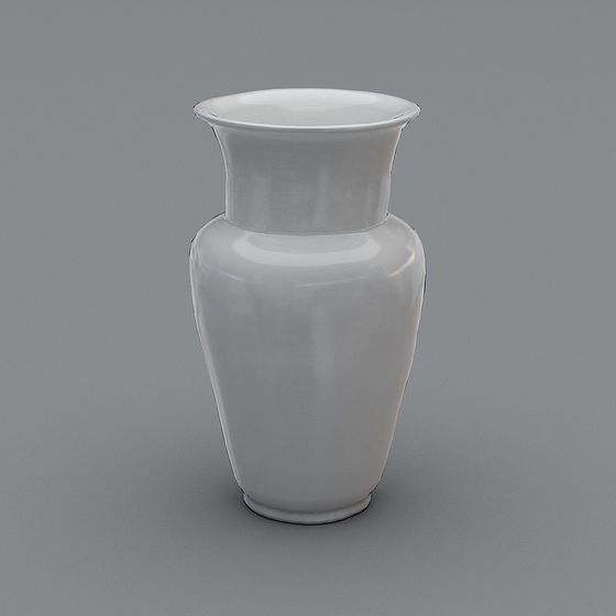 Elegant White Vase 3D model for Creative Projects