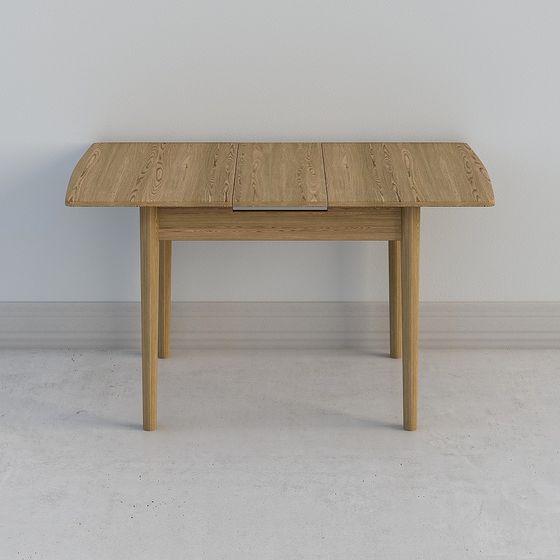 Expandable Timber Dining Table 3D model