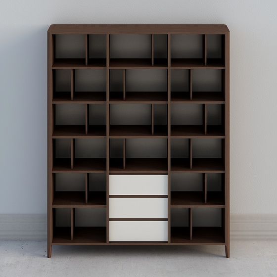 Urban Grid Bookcase 3D model