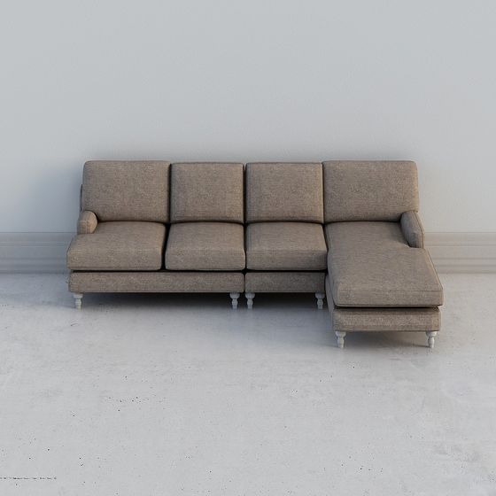 Urban Comfort Low-Poly Sofa 3D model for Modern Interiors