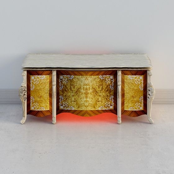 Elegant Vintage Console 3D model