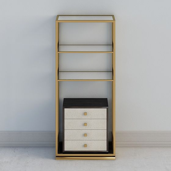 Elegant 3D Bookshelf Model for Modern Interiors