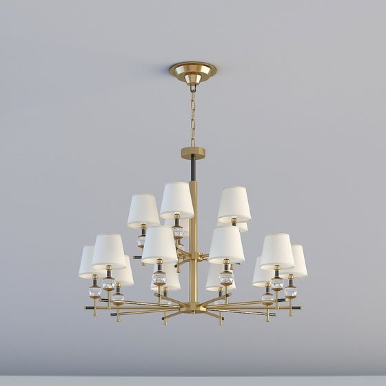 Stylish Pendant Chandelier 3D model for Modern Interiors