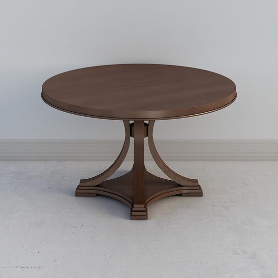 Modern Elegant Round Dining Table 3D model