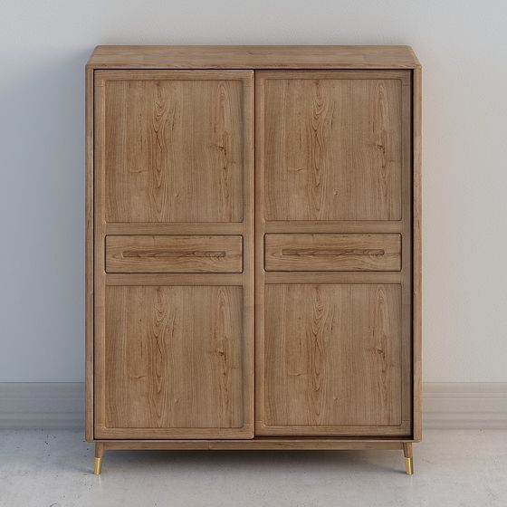 Stylish Minimalist Storage Cabinet 3D model