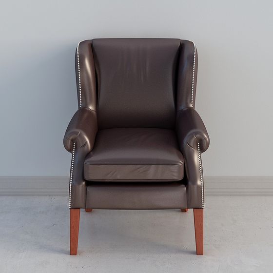 Classic Leather Chair 3D model