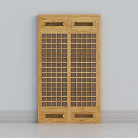 Lattice Door 3D model for Modern Interiors