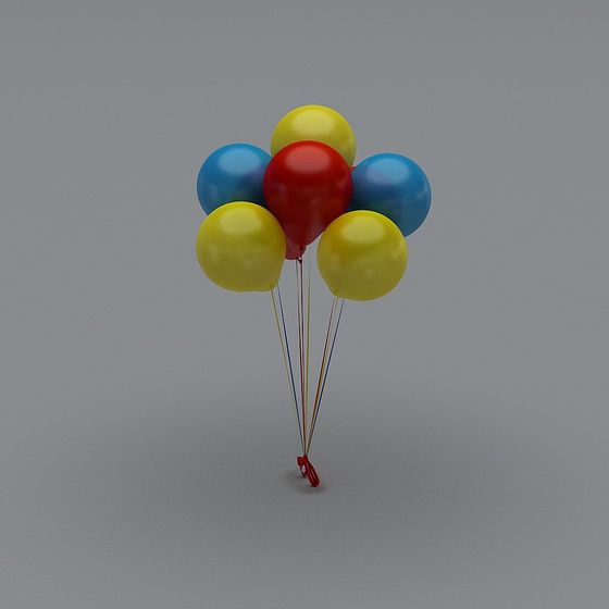 Colorful Balloons 3D model