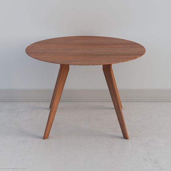 Elegant Scandinavian Round Table 3D model