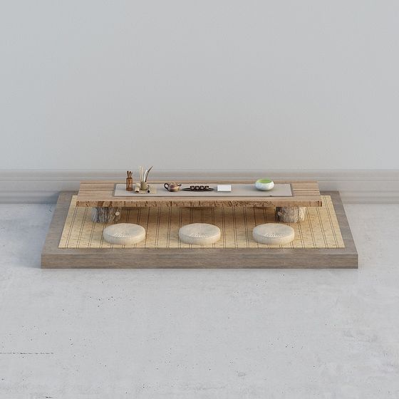 Zen-style Tea Table 3D model