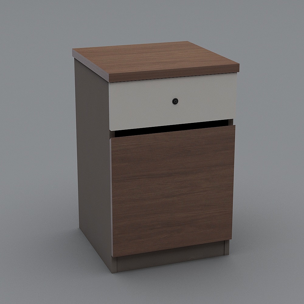 Modern Minimalist Nightstand 3D model
