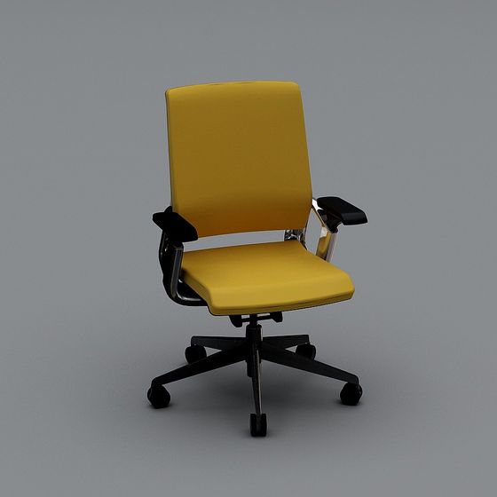 Chic Yellow Office Chair 3D model
