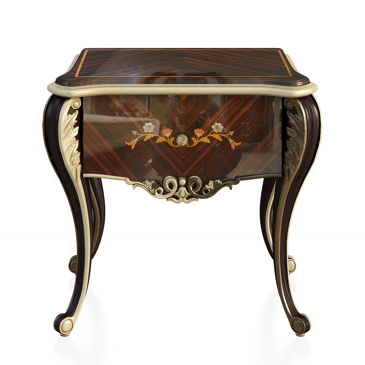Stylish Z32 Bedside Table 3D Model – Earth Tone Design