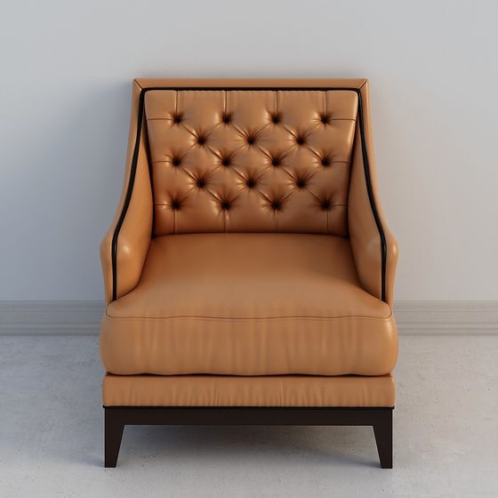 Elegant Vintage-Modern Armchair 3D model
