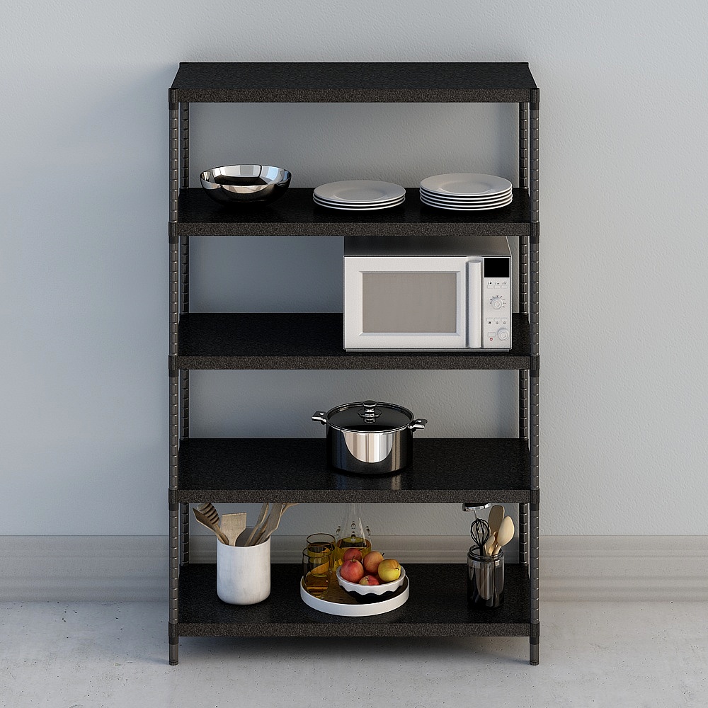 Stylish Kitchen Shelf 3D Model for Modern Interiors