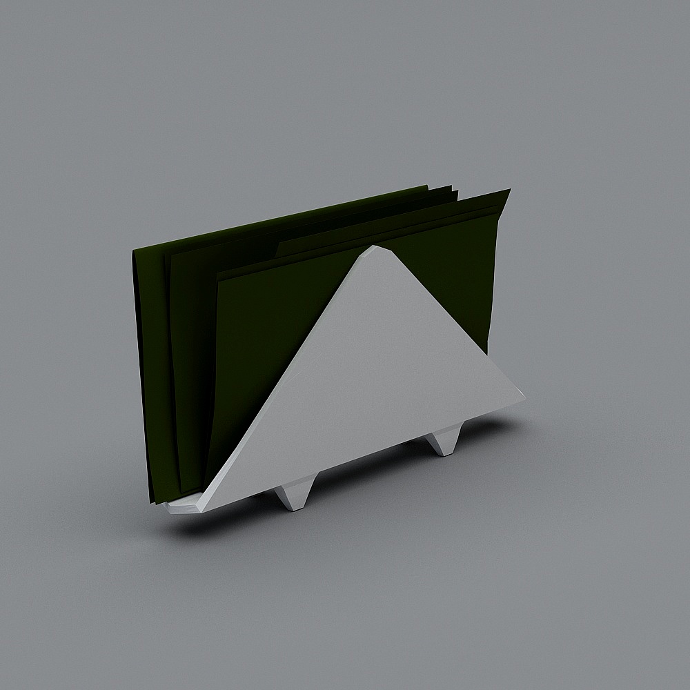 Folded Paper Art Cabinet 3D model