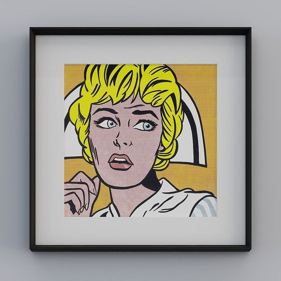 Pop Art Girl 3D model