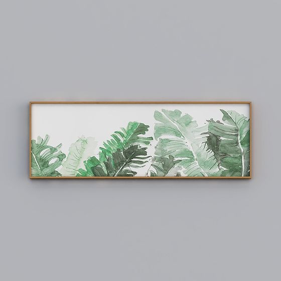 Tropical Leaf Frame 3D Model