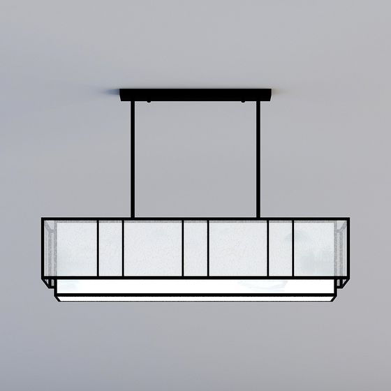 Elegant Low-Poly Chandelier 3D model