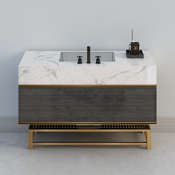 Elegant Bathroom Vanity 3D model