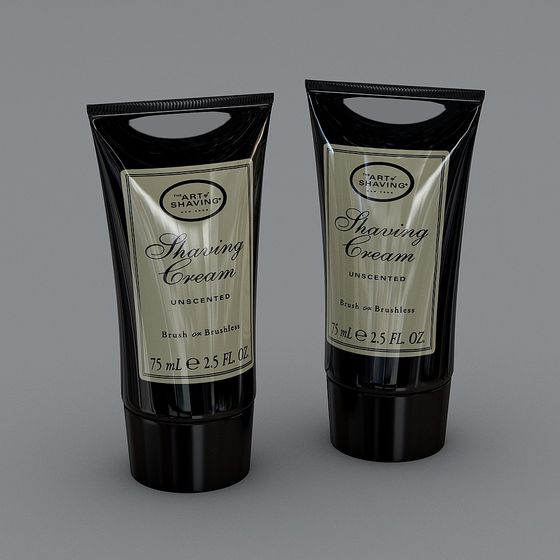 Sophisticated Low-Poly Shaving Cream Tube 3D model