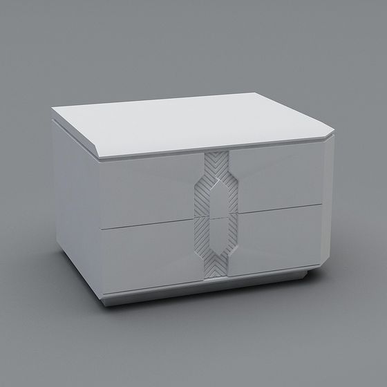 Minimalist Nightstand 3D model for Modern Interiors