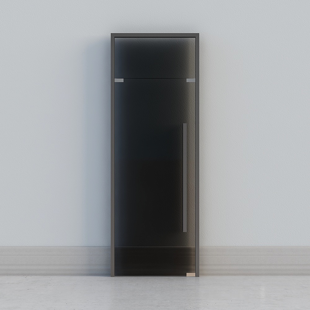 최소한의 어두운 유리문