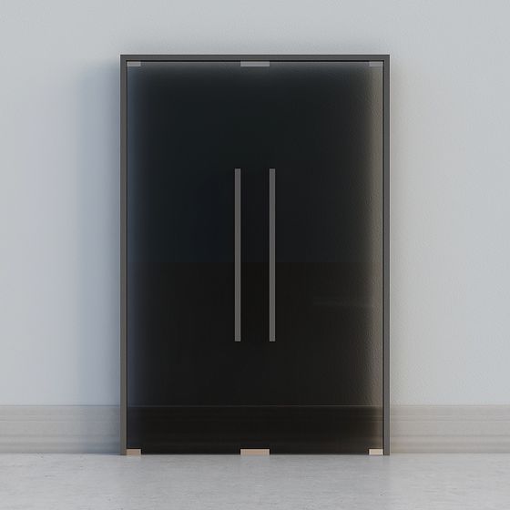 Stylish Glass Door 3D model for Contemporary Spaces