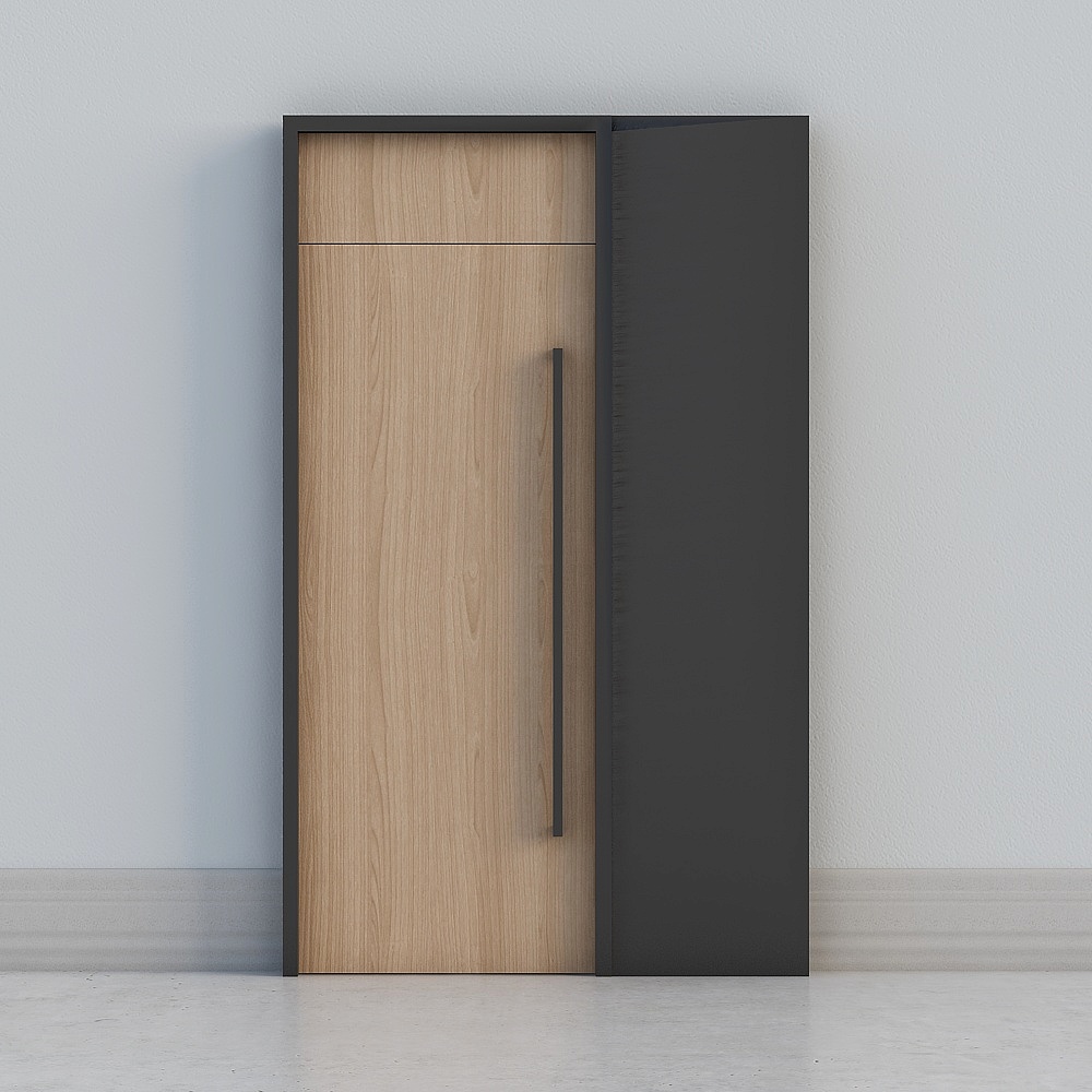 modern wooden dark double door