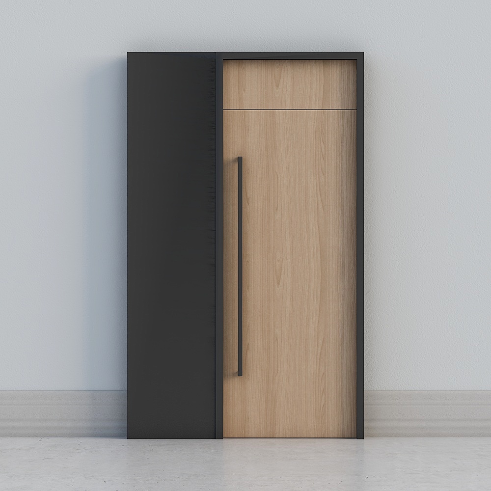 modern wooden grey double door