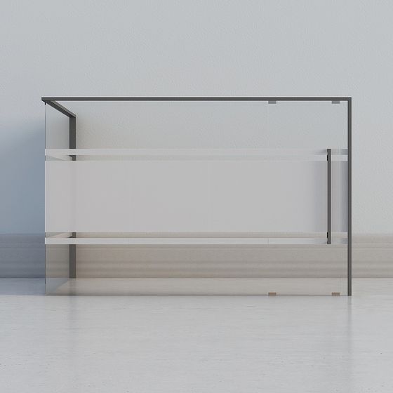 Modern Glass Display Cabinet 3D Model for Creative Spaces