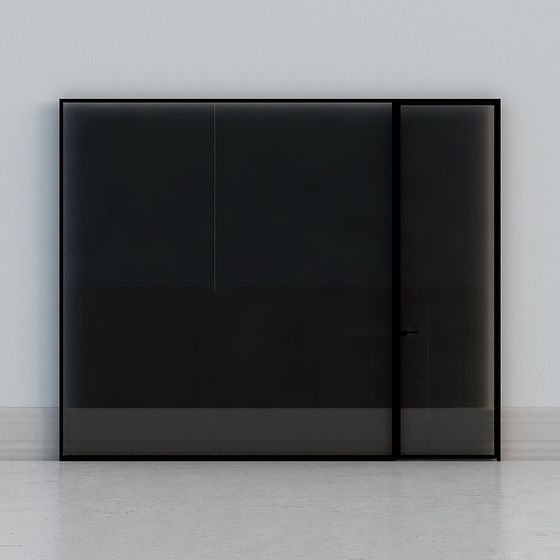 Elegant Conference Room Single Door 3D Model in Earth Color