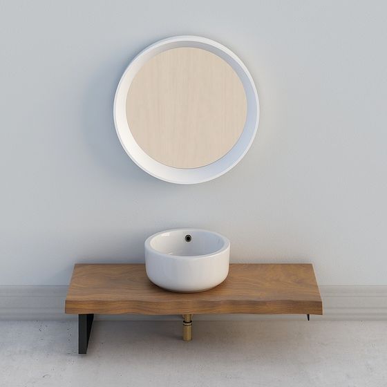 Sleek Bathroom Sink 3D model for Contemporary Designs