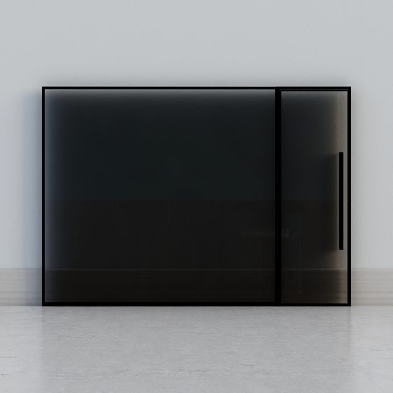 Stylish Glass Sliding Door 3D Model for Modern Spaces