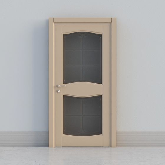 Elegant Low-Poly Door 3D Model for Modern Interiors
